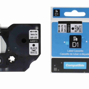 40913 - BLACK ON WHITE - 9MM X 7M DYMO LABELMANAGER PRINTERS LABELLING D1 TAPE