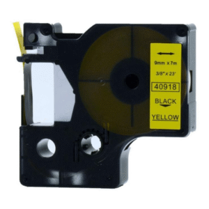 40918 - BLACK ON YELLOW - 9MM X 7M DYMO LABELMANAGER PRINTERS LABELLING D1 TAPE