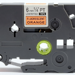 Brother TZeB11 TZe-B11  TZB11 TZ-B11 Black on Orange  6MMx 8M P-TOUCH LABELLING TZ TAPE
