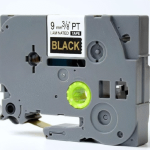 Brother TZe324 TZe-324 TZ324  TZ-324  Gold on Black 9MMx 8M P-TOUCH LABELLING TZ TAPE