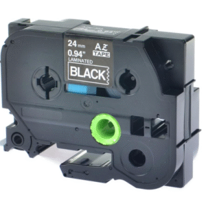 Brother TZe355 TZe-355 TZ355 TZ-355 White on Black 24MM x 8M P-TOUCH LABELLING TZ TAPE