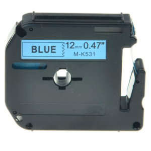MK521 M-K521 MK-521 - BLACK ON BLUE - 9MM X 8M P-TOUCH Labelling MK Tape