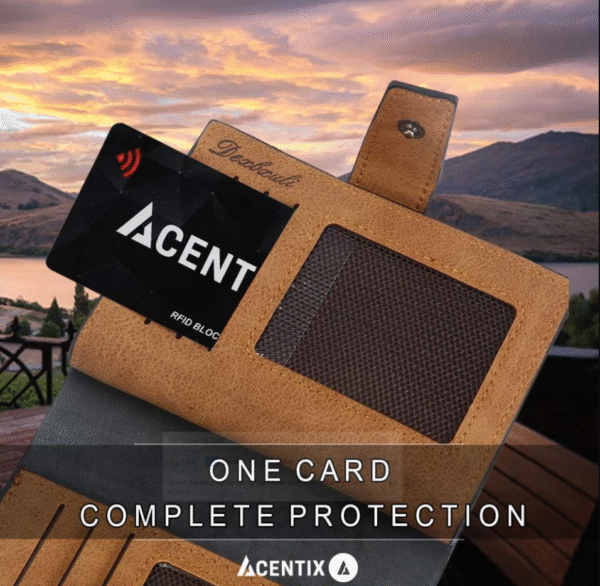Debit Card Back Protector 5 x ACENTIX RFID/NFC Black Signal Blocking Cards Protector Guard For ...