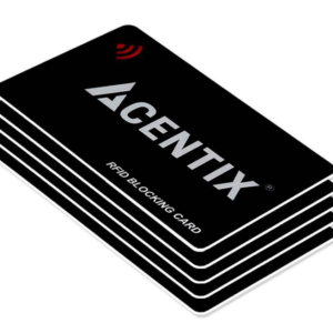3 x ACENTIX RFID/NFC Black Signal Blocking Cards Protector Guard For Credit / Debit Card