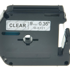 MK121 M-K121 MK-121 - BLACK ON CLEAR - 9MM X 8M P-TOUCH Labelling MK Tape
