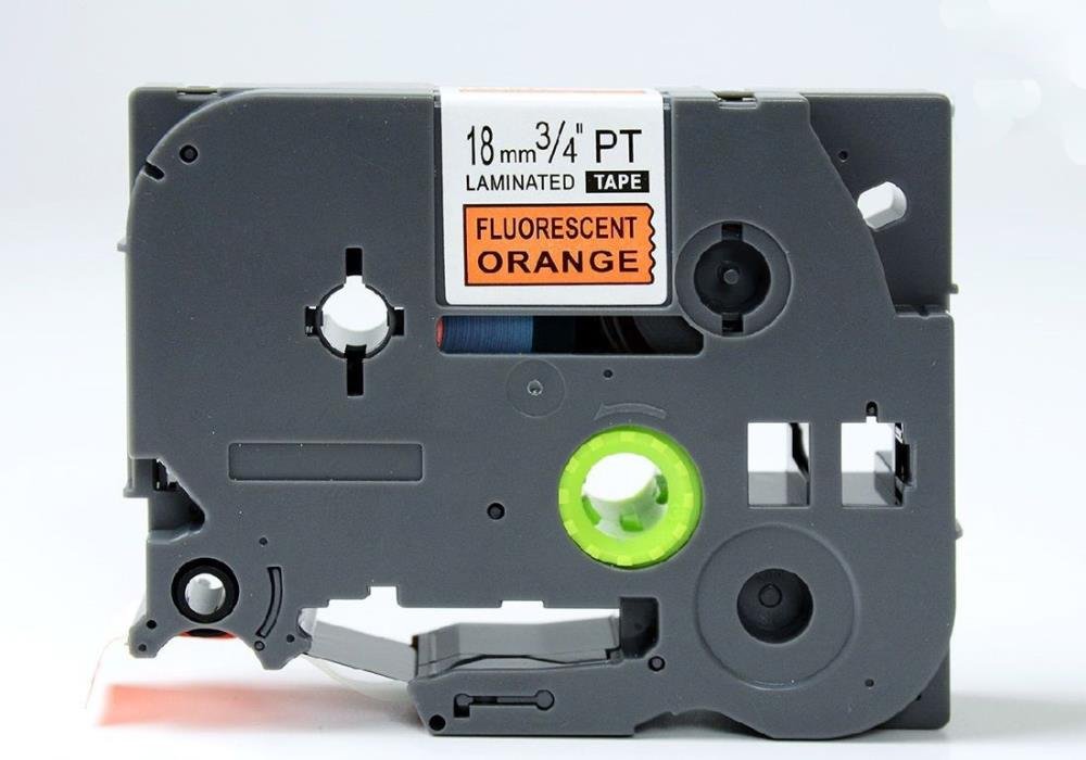 Brother TZeB41 TZe-B41 TZB41 TZ-B41 Black on Orange 18MMx 8M P-TOUCH LABELLING TZ TAPE