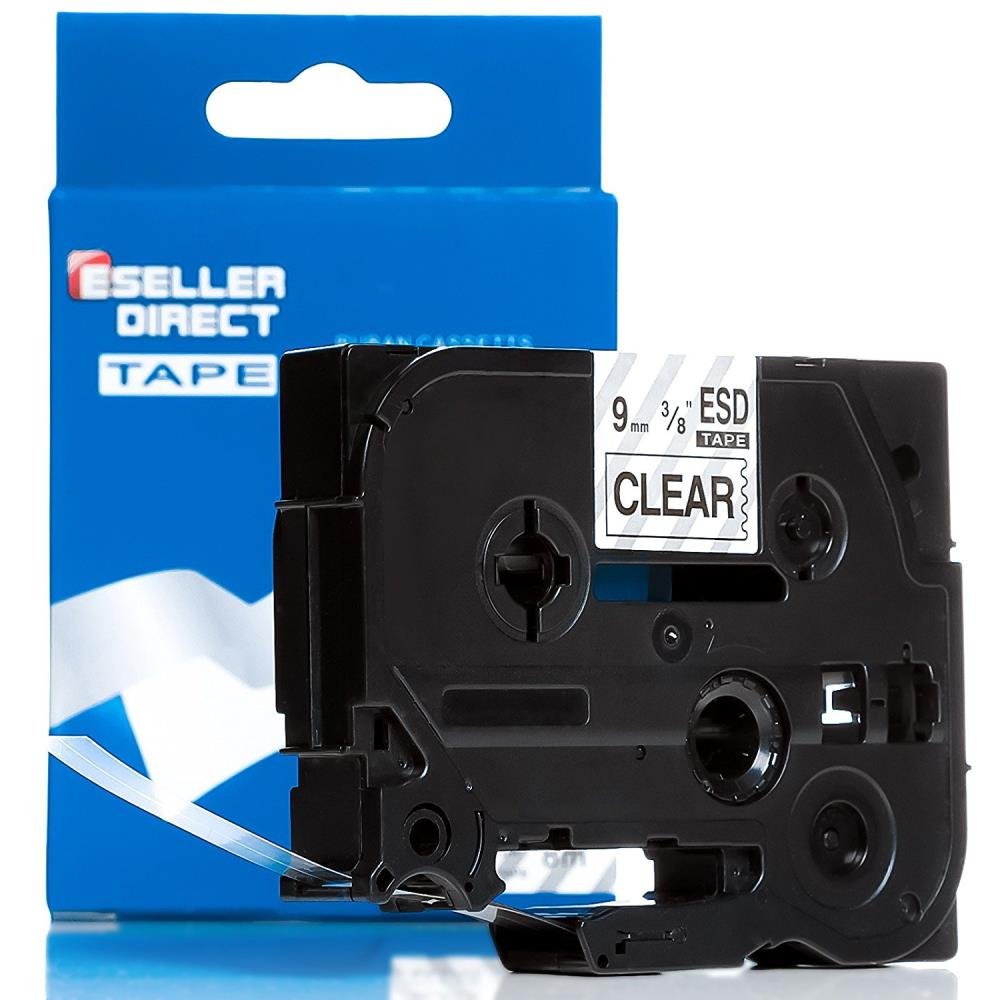 Brother TZe121 TZe-121 TZ121 TZ-121 Black on Clear 9MMx 8M P-TOUCH LABELLING TZ TAPE