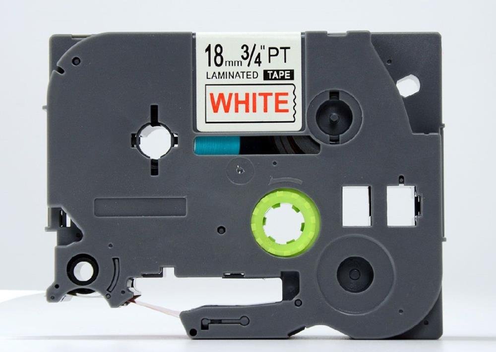 Brother TZe242 TZe-242 TZ242 TZ-242 Red on White 18MMx 8M P-TOUCH LABELLING TZ TAPE