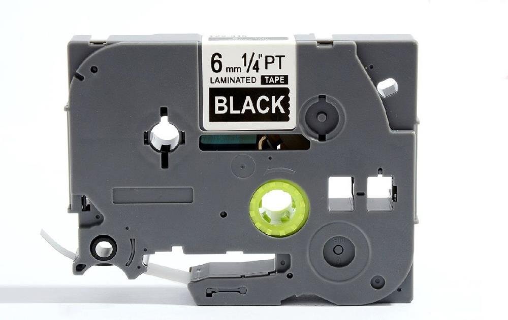 Brother TZe315 TZe-315 TZ315 TZ-315 White on Black 6MMx 8M P-TOUCH LABELLING TZ TAPE