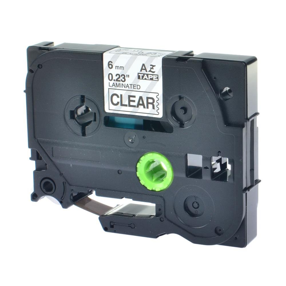 Brother TZe111 TZe-111 TZ111 TZ-111 Black on Clear 6MMx 8M P-TOUCH LABELLING TZ TAPE