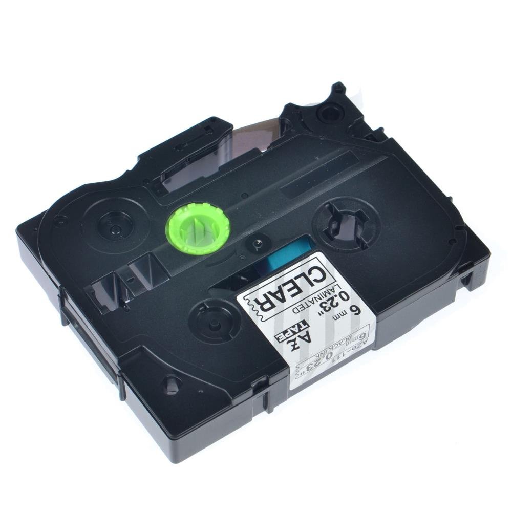 Brother TZe111 TZe-111 TZ111 TZ-111 Black on Clear 6MMx 8M P-TOUCH LABELLING TZ TAPE - Image 5
