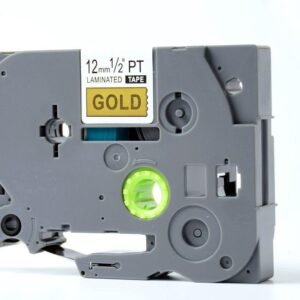 Brother TZe831 TZe-831 TZ831 TZ-831 Black on Gold 12MM x 8M P-TOUCH LABELLING TZ TAPE