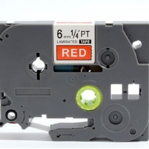 Brother TZe415 TZe-415 TZ415 TZ-415 White on Red 6MMx 8M P-TOUCH LABELLING TZ TAPE