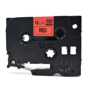 Brother TZe431 TZe-431 TZ431 TZ-431 Black on Red 12MM x 8M P-TOUCH LABELLING TZ TAPE