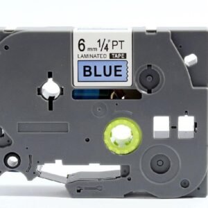 Brother TZe511 TZe-511 TZ511 TZ-511 Black on Blue 6MMx 8M P-TOUCH LABELLING TZ TAPE