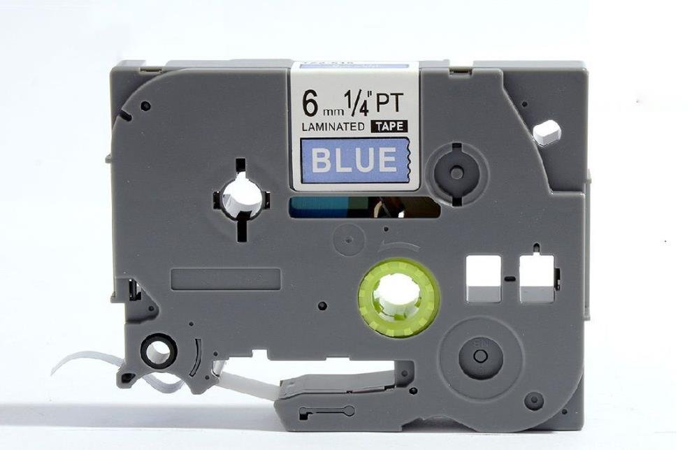 Brother TZe515 TZe-515 TZ515 TZ-515 White on Blue 6MMx 8M P-TOUCH LABELLING TZ TAPE