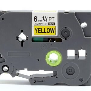 Brother TZe611 TZe-611 TZ611 TZ-611 Black on Yellow 6MMx 8M P-TOUCH LABELLING TZ TAPE