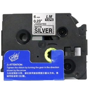 Brother TZeM911 TZe-M911 TZM911 TZ-M911  Black on Silver 6MMx 8M P-TOUCH LABELLING TZ TAPE