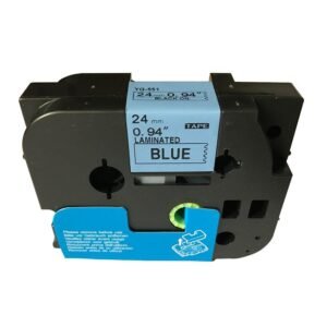 Brother TZe551 TZe-551 TZ551 TZ-551 Black on Blue 24MM x 8M P-TOUCH LABELLING TZ TAPE