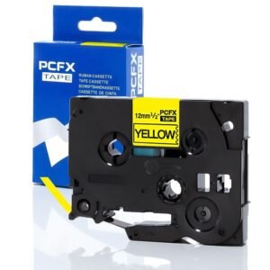 Brother TZe631 TZe-631 TZ631 TZ-631 Black on Yellow 12MM x 8M P-TOUCH LABELLING TZ TAPE
