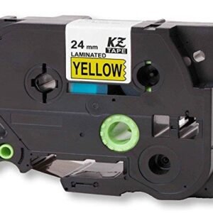 Brother TZe651 TZe-651 TZ651 TZ-651 BLACK ON YELLOW 24MM x 8M P-TOUCH LABELLING TZ TAPE