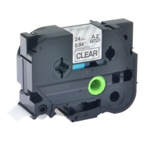 Brother TZe151 TZe-151 TZ151 TZ-151 Black on Clear 24MM x 8M P-TOUCH LABELLING TZ TAPE