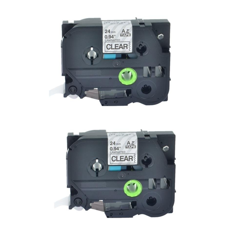 Brother TZe151 TZe-151 TZ151 TZ-151 Black on Clear 24MM x 8M P-TOUCH LABELLING TZ TAPE - Image 2