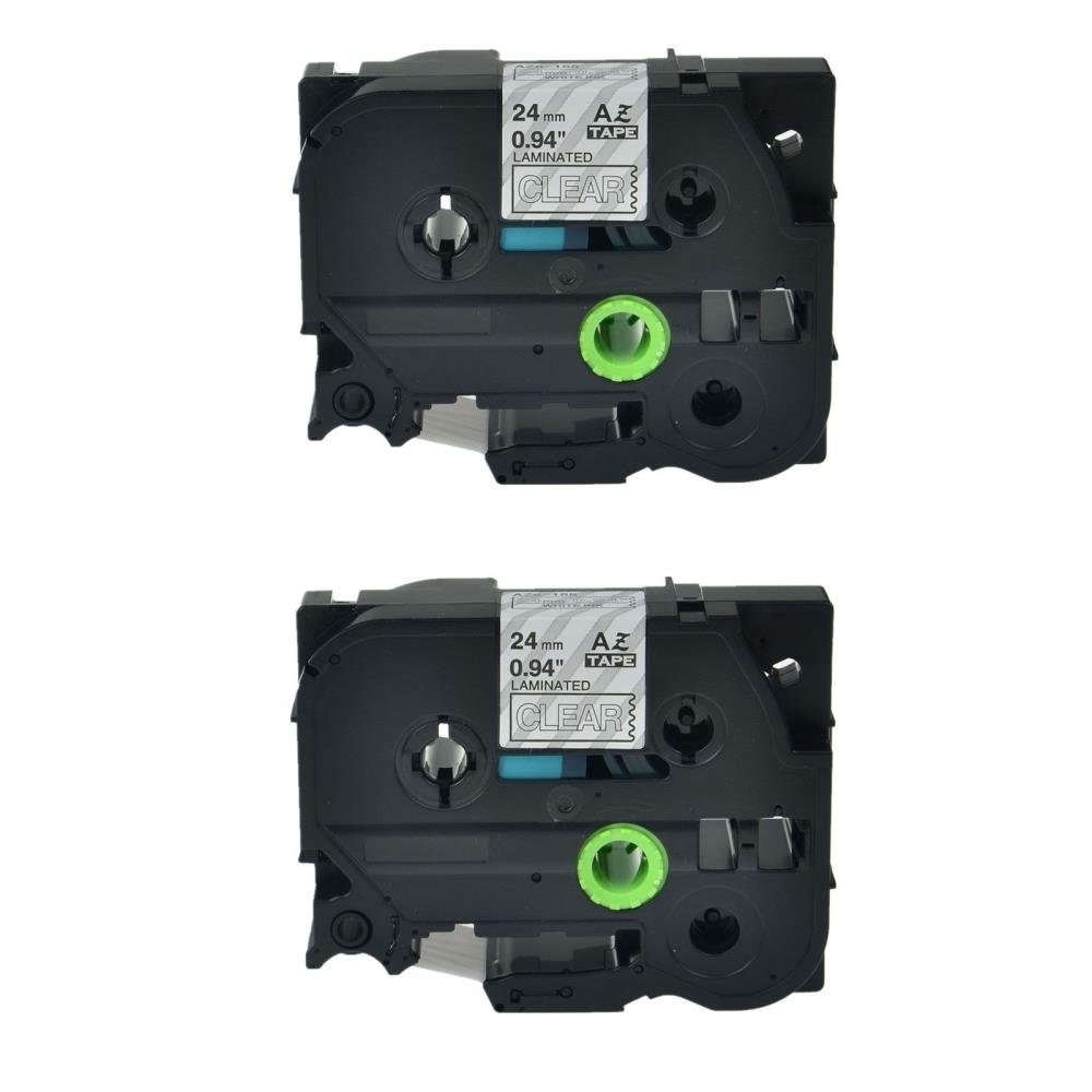 Brother TZe155 TZe-155 TZ155 TZ-155 White on Clear 24MM x 8M P-TOUCH LABELLING TZ TAPE - Image 2