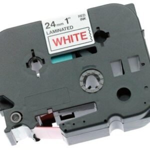 Brother TZe252 TZe-252 TZ252 TZ-252 Red on White 24MM x 8M P-TOUCH LABELLING TZ TAPE