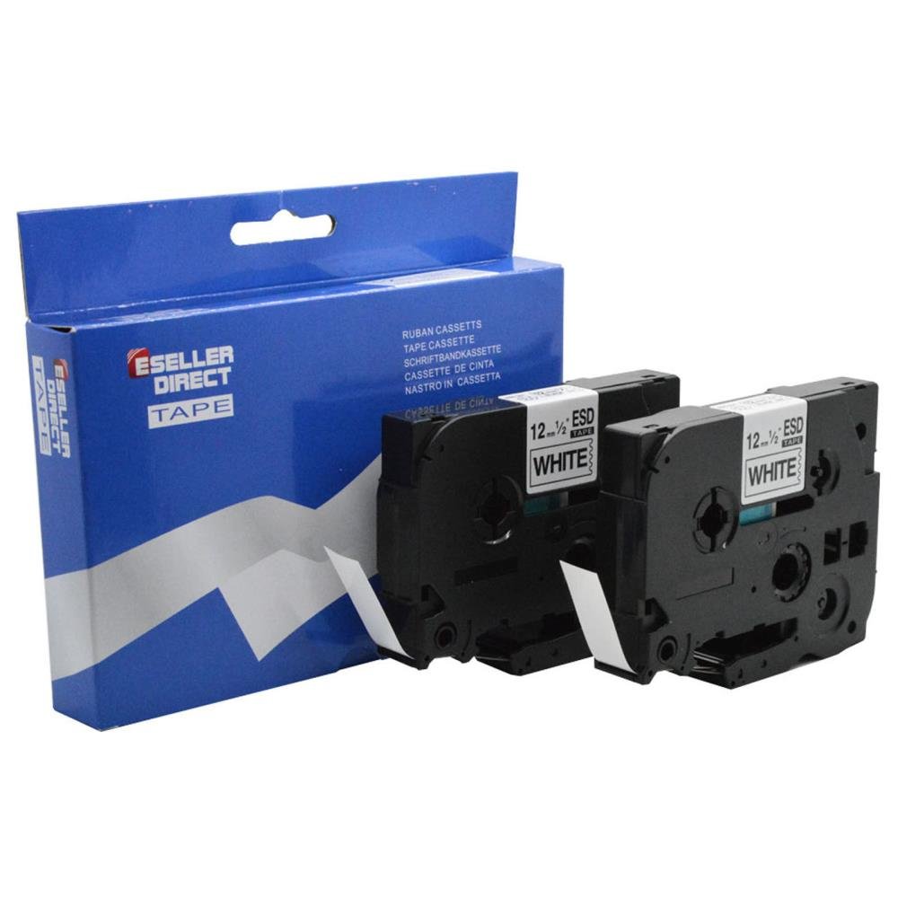 2x Brother Compatible TZe231 TZe-231 TZ231 TZ-231 - BLACK ON WHITE 12MM x 8M P-TOUCH LABEL TZ TAPES