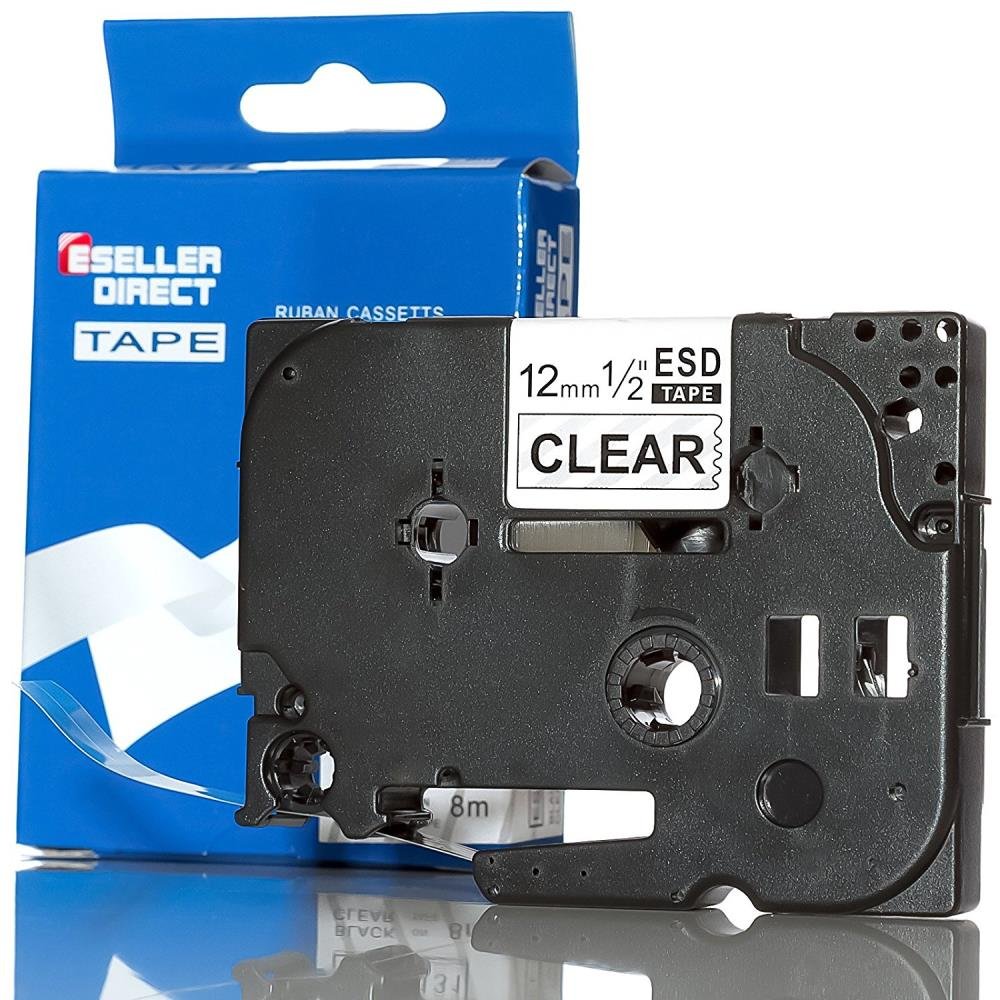 Brother TZe131 TZe-131 TZ131 TZ-131 - BLACK ON CLEAR 12MM x 8M P-TOUCH LABELLING TZ TAPE