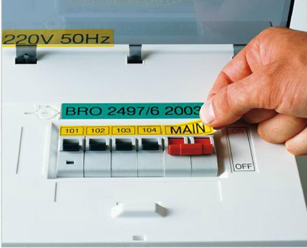 43612 - RED ON CLEAR - 6MM X 7M DYMO LABELMANAGER PRINTERS LABELLING D1 TAPE - Image 2