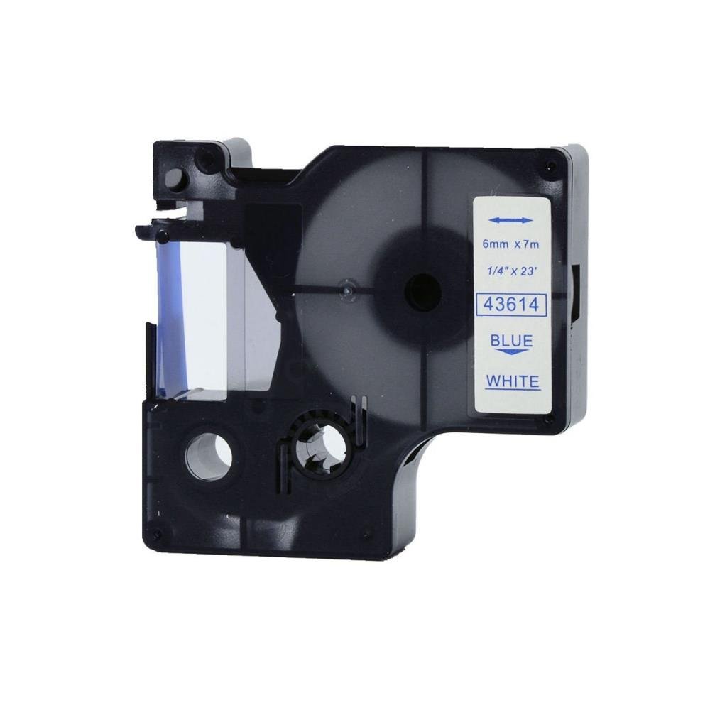 43614 - BLUE ON WHITE - 6MM X 7M DYMO LABELMANAGER PRINTERS LABELLING D1 TAPE - Image 2