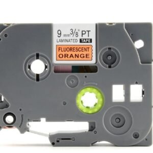 Brother TZeB21 TZe-B21 TZB21  TZ-B21 Black on Orange 9MMx 8M P-TOUCH LABELLING TZ TAPE