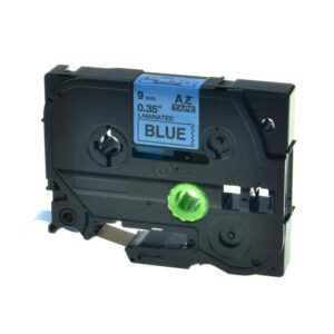 Brother TZe521 TZe-521TZ521 TZ-521  Black on Blue  9MMx 8M P-TOUCH LABELLING TZ TAPE