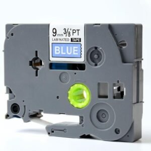 Brother TZe525 TZe-525 TZ525  TZ-525  White on Blue  9MMx 8M P-TOUCH LABELLING TZ TAPE