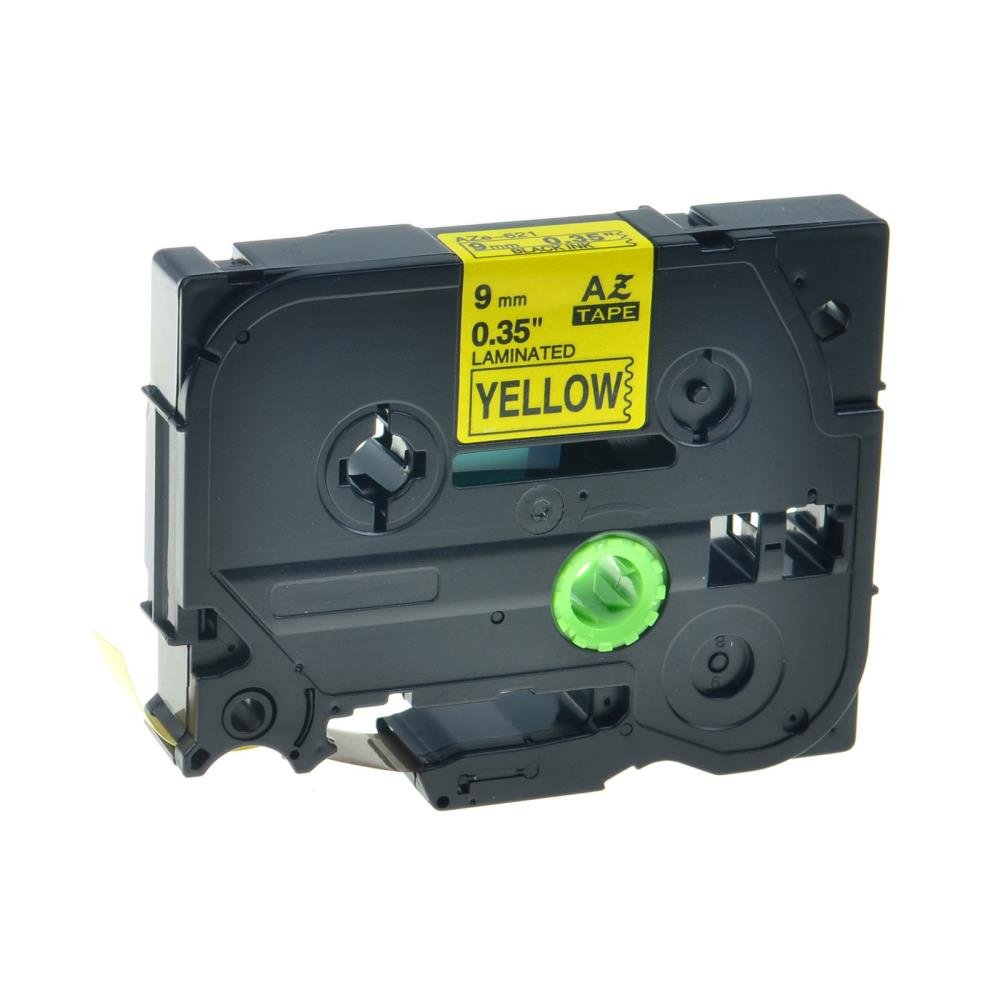 Brother TZe621 TZe-621 TZ621 TZ-621 Black on Yellow 9MMx 8M P-TOUCH LABELLING TZ TAPE - Image 4