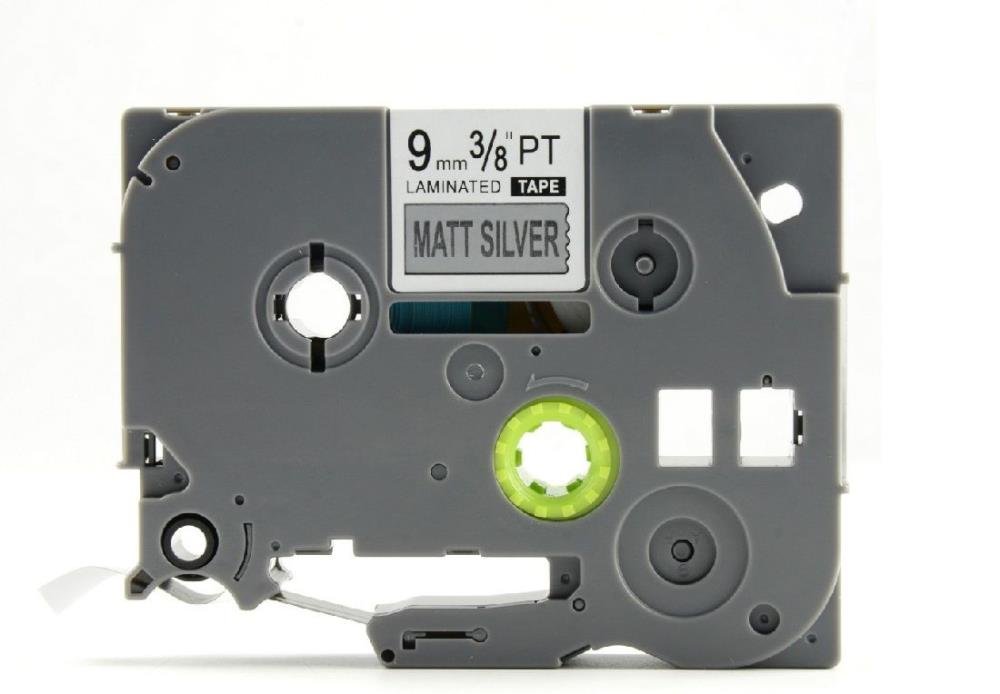 Brother TZe921 TZe-921 TZ921 TZ-921 Black on Silver 9MMx 8M P-TOUCH LABELLING TZ TAPE