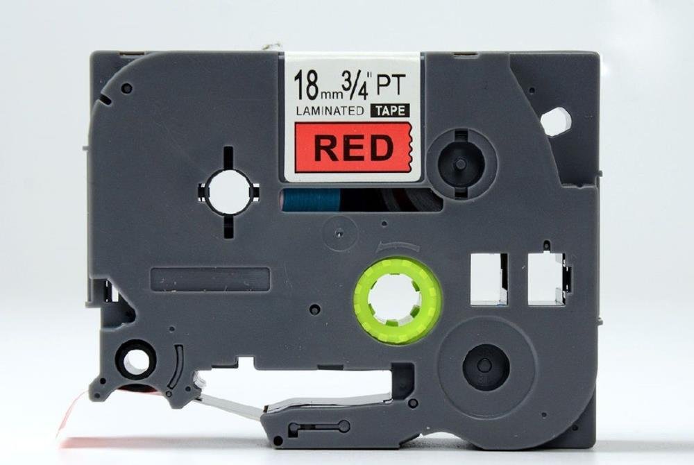 Brother TZe441 TZe-441 TZ441 TZ-441 Black on Red 18MMx 8M P-TOUCH LABELLING TZ TAPE