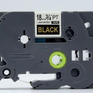 Brother TZe344 TZe-344 TZ344 TZ-344 Gold on Black 18MMx 8M P-TOUCH LABELLING TZ TAPE