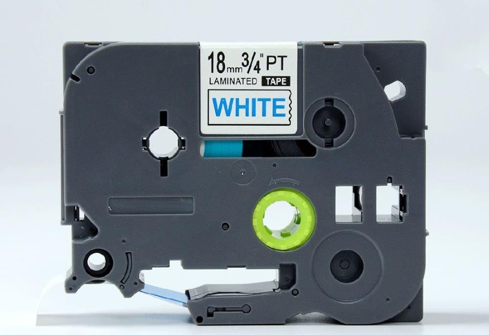 Brother TZe243 TZe-243 TZ243 TZ-243 Blue on White 18MMx 8M P-TOUCH LABELLING TZ TAPE