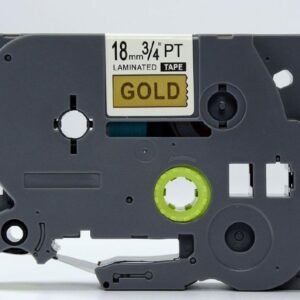 Brother TZe841 TZe-841 TZ841 TZ-841 Black on Gold 18MMx 8M P-TOUCH LABELLING TZ TAPE