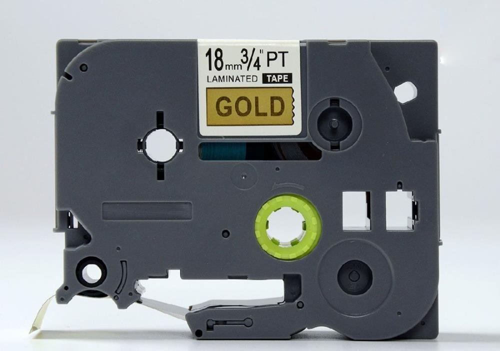 Brother TZe841 TZe-841 TZ841 TZ-841 Black on Gold 18MMx 8M P-TOUCH LABELLING TZ TAPE