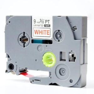 Brother TZe222 TZe-222 TZ222 TZ-222 Red on White 9MMx 8M P-TOUCH LABELLING TZ TAPE