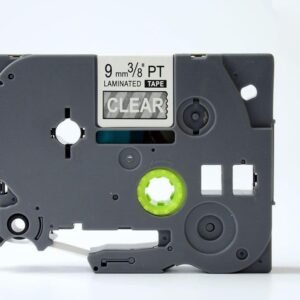 Brother TZe125 TZe-125 TZ125 TZ-125 White on Clear 9MMx 8M P-TOUCH LABELLING TZ TAPE