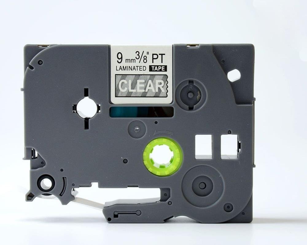 Brother TZe125 TZe-125 TZ125 TZ-125 White on Clear 9MMx 8M P-TOUCH LABELLING TZ TAPE