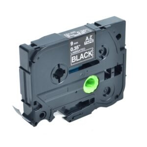 Brother TZe325 TZe-325 TZ325  TZ-325 White on Black 9MMx 8M P-TOUCH LABELLING TZ TAPE