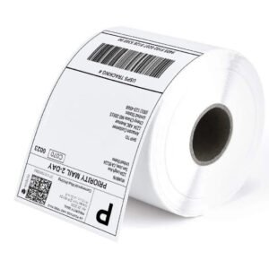 Direct Thermal Labels Zebra Compatible White Shipping Labels – 100mm x 150mm (4″ x 6″) – 500 labels/roll (25mm core)