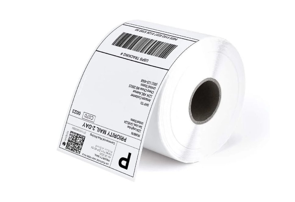 Direct Thermal Labels Zebra Compatible White Shipping Labels – 100mm x 150mm (4″ x 6″) – 500 labels/roll (25mm core)