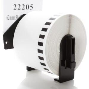 Brother Compatible DK-22205 (DK22205) Label Roll 62mm x 30.48m Continuous Labels for QL Printers